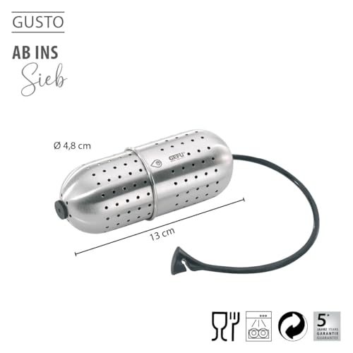 gefu-gew-rzsieb-gusto-edelstahl-silikon-kette-zum-mitkochen-sp-lmaschinengeeigne image 8