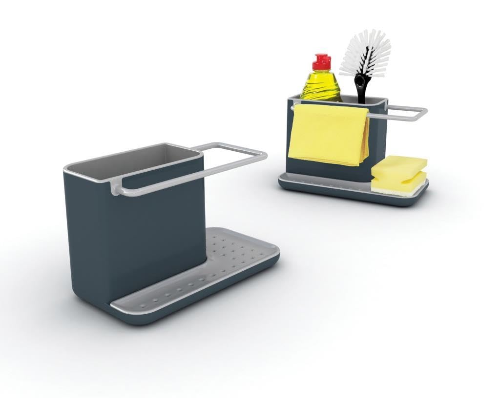 joseph-joseph-caddy-sp-lbecken-ordnungshelfer-klein-dunkelgrau-mit-schwammablage image 1