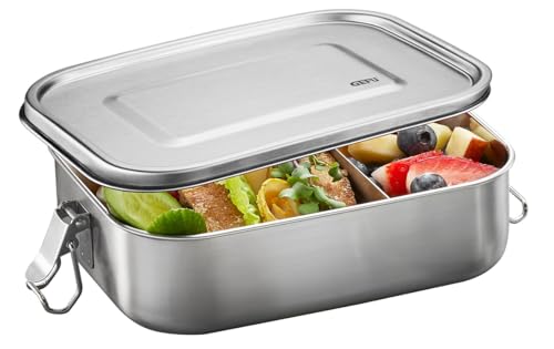 gefu-lunchbox-endure-gro-1-400-ml-auslaufsichere-edelstahl-brotdose-mit-trennste image 7