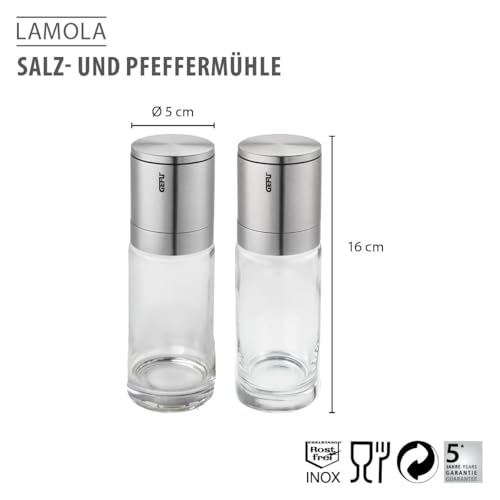 gefu-lamola-salz-und-pfefferm-hle-2er-set-edelstahl-glas-mit-keramikmahlwerk image 7