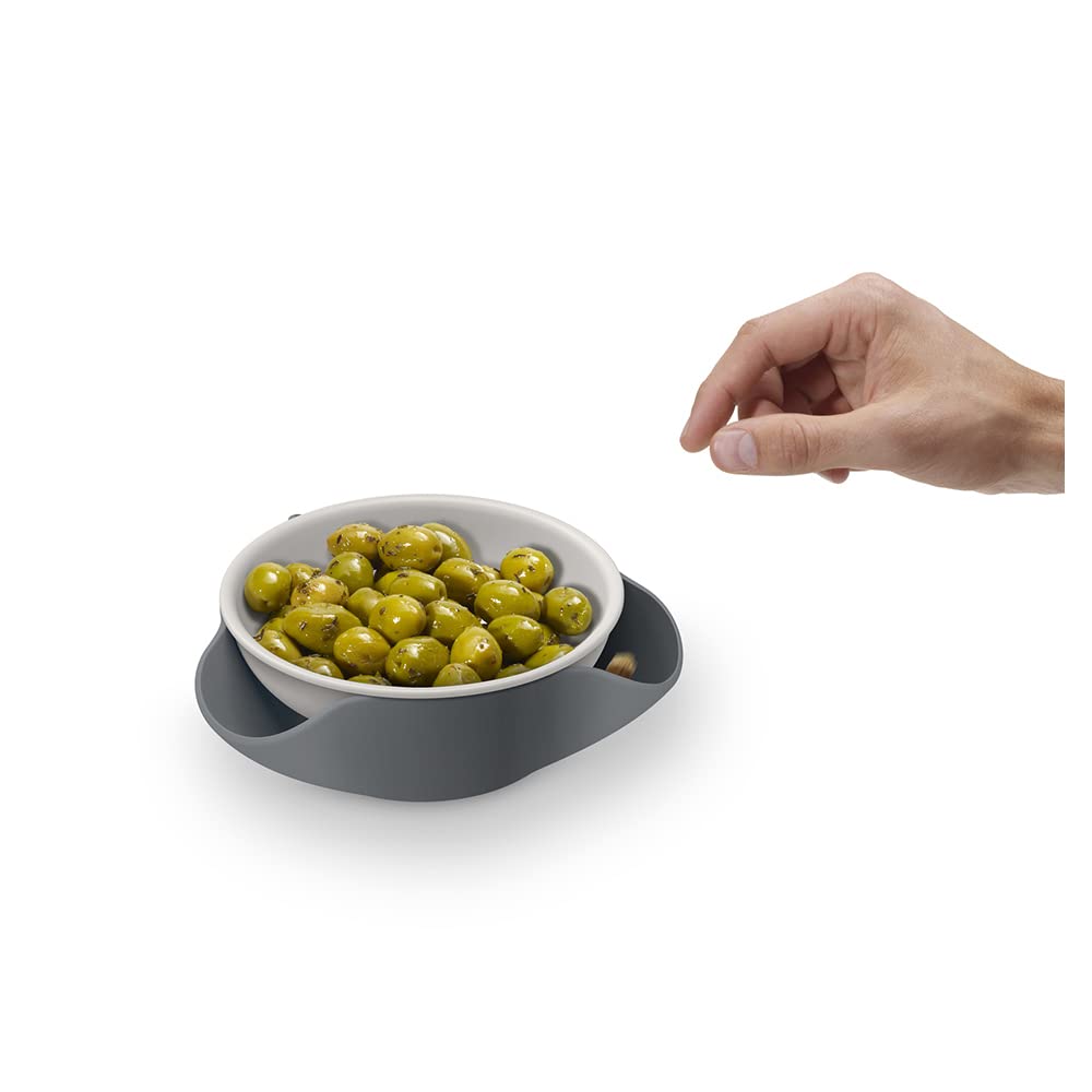 joseph-joseph-double-dish-servierschale-f-r-oliven-n-sse-grau-pistazie image 4