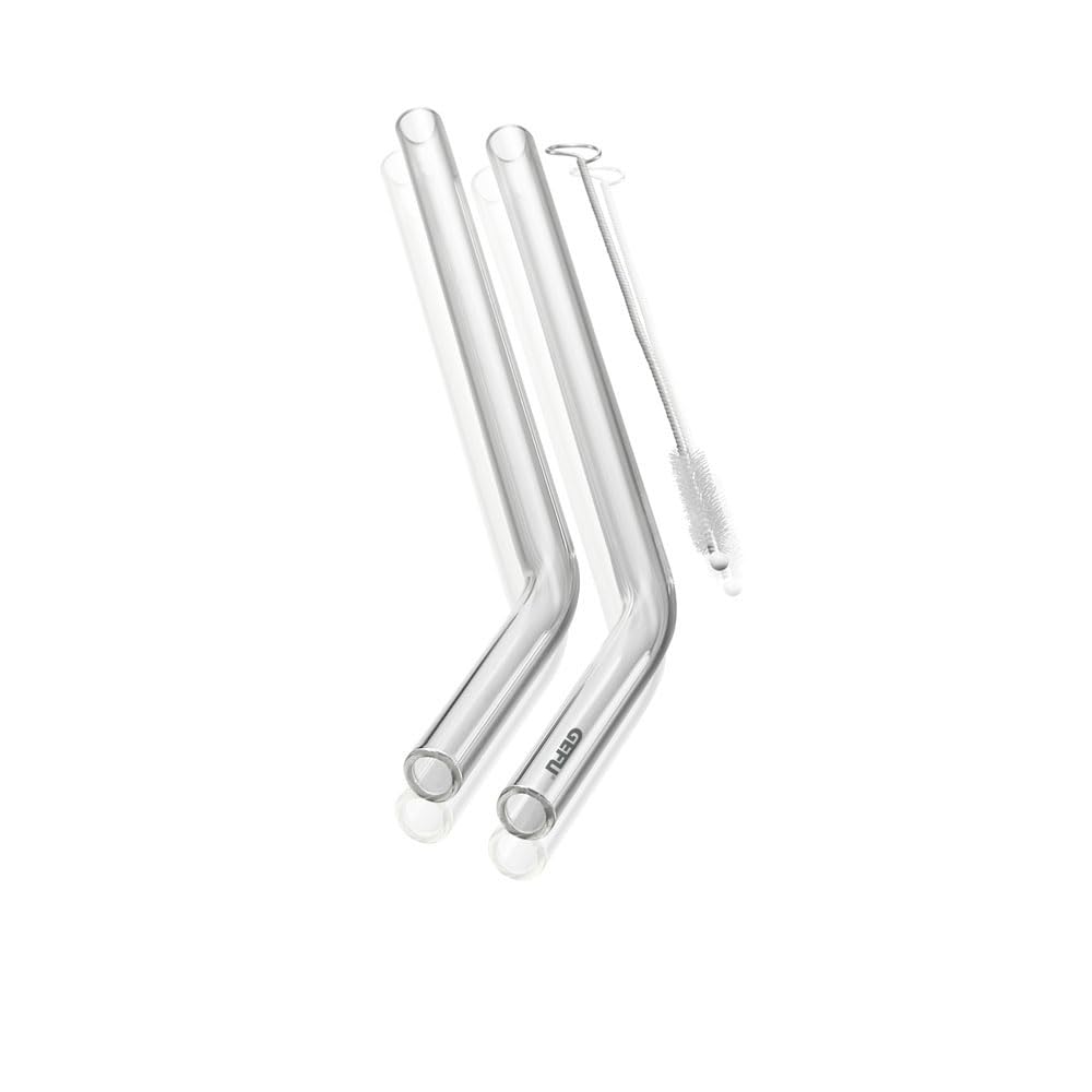 gefu-glastrinkhalm-future-23-cm-4er-set-transparent-borosilikatglas-gebogene-for image 2