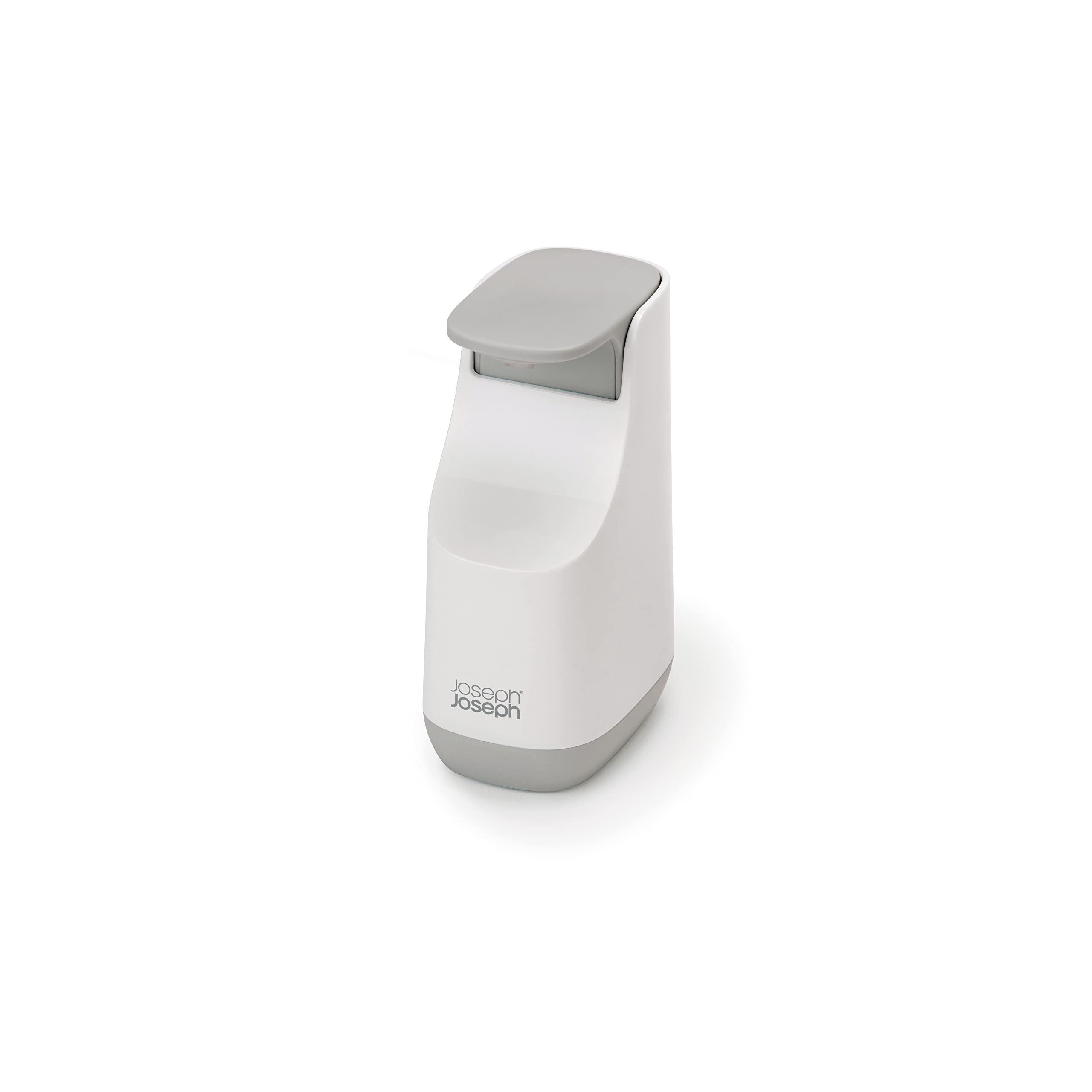 joseph-joseph-bathroom-slim-kompakter-seifenspender-nachf-llbar-350-ml-wei-grau image 1