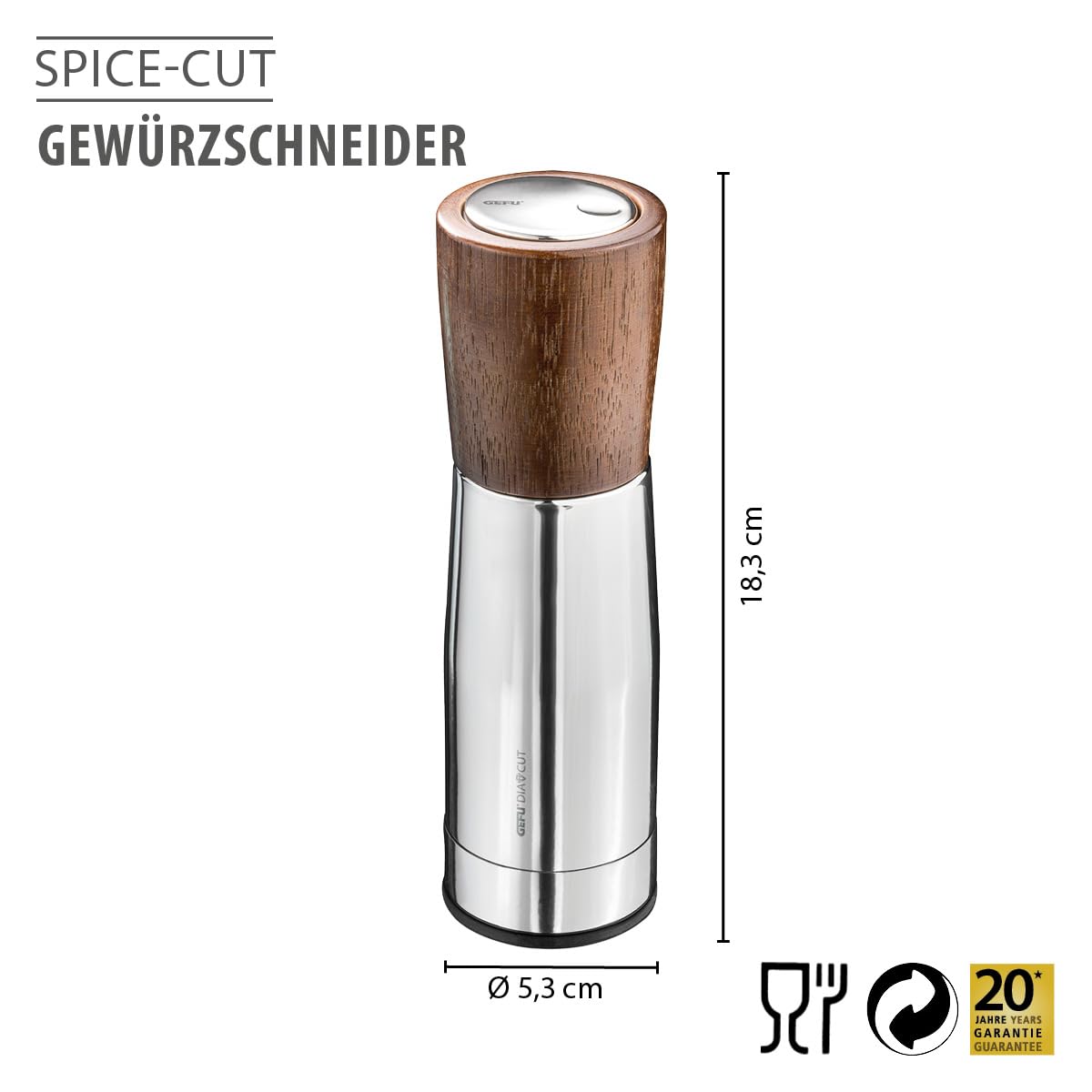 gefu-spice-cut-gew-rzschneider-mit-diacut-edelstahl-schneidwerk image 2