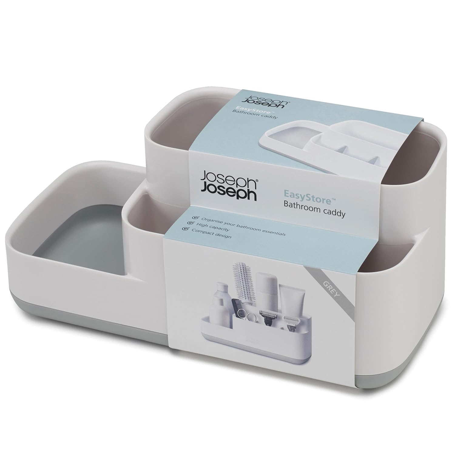 joseph-joseph-easystore-badezimmer-aufbewahrungsbeh-lter-f-r-zubeh-r-grau-wei image 4