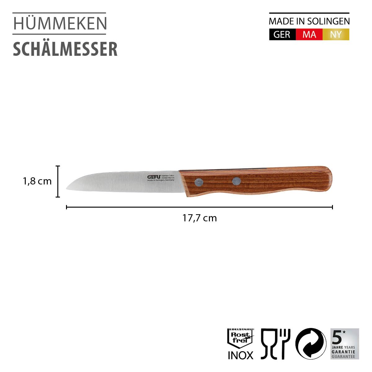 gefu-h-mmeken-gem-semesser-8-cm-deutscher-klingenstahl-walnussholzgriff-klassisc image 2