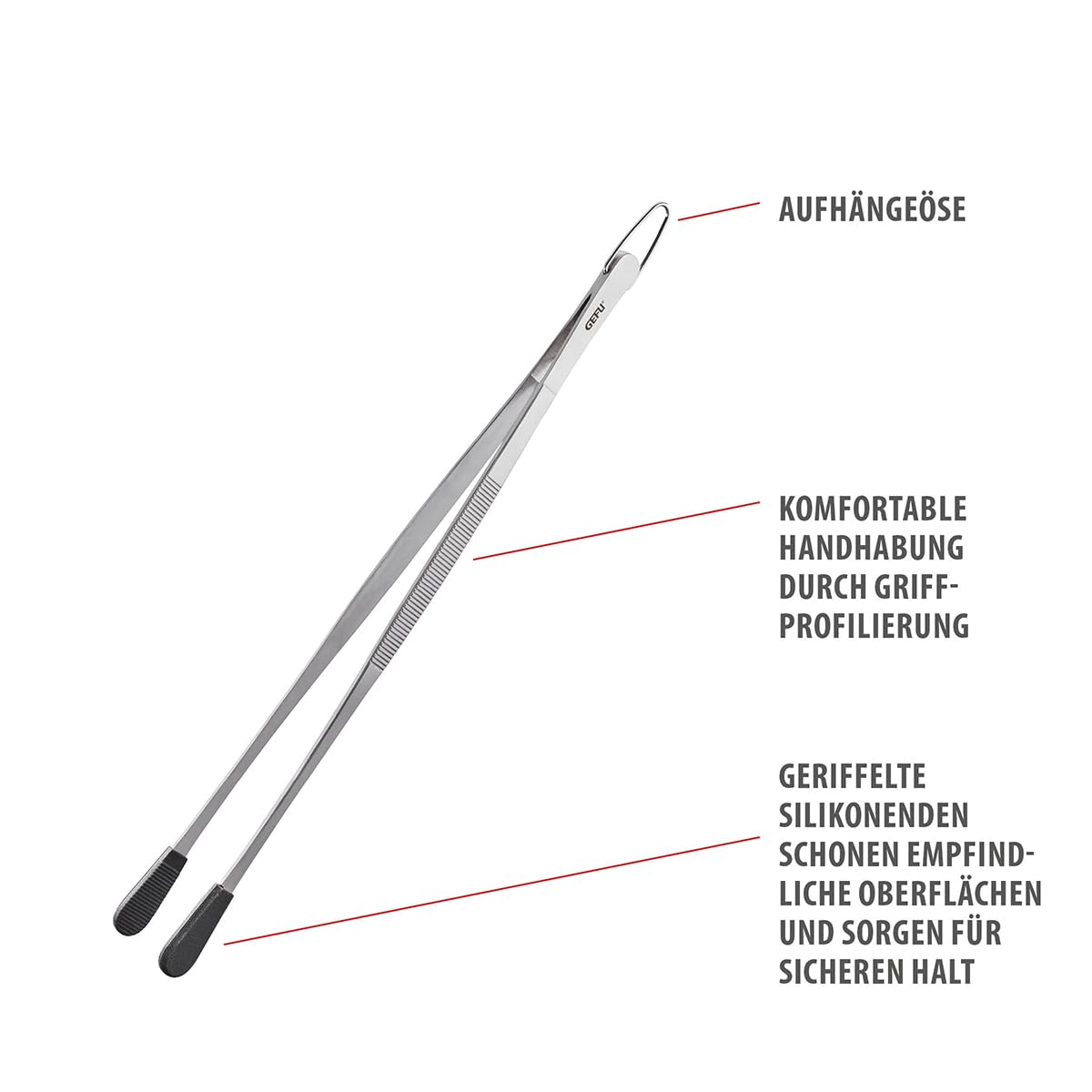 gefu-k-chenpinzette-pinola-35-cm-edelstahl-mit-silikonenden image 5