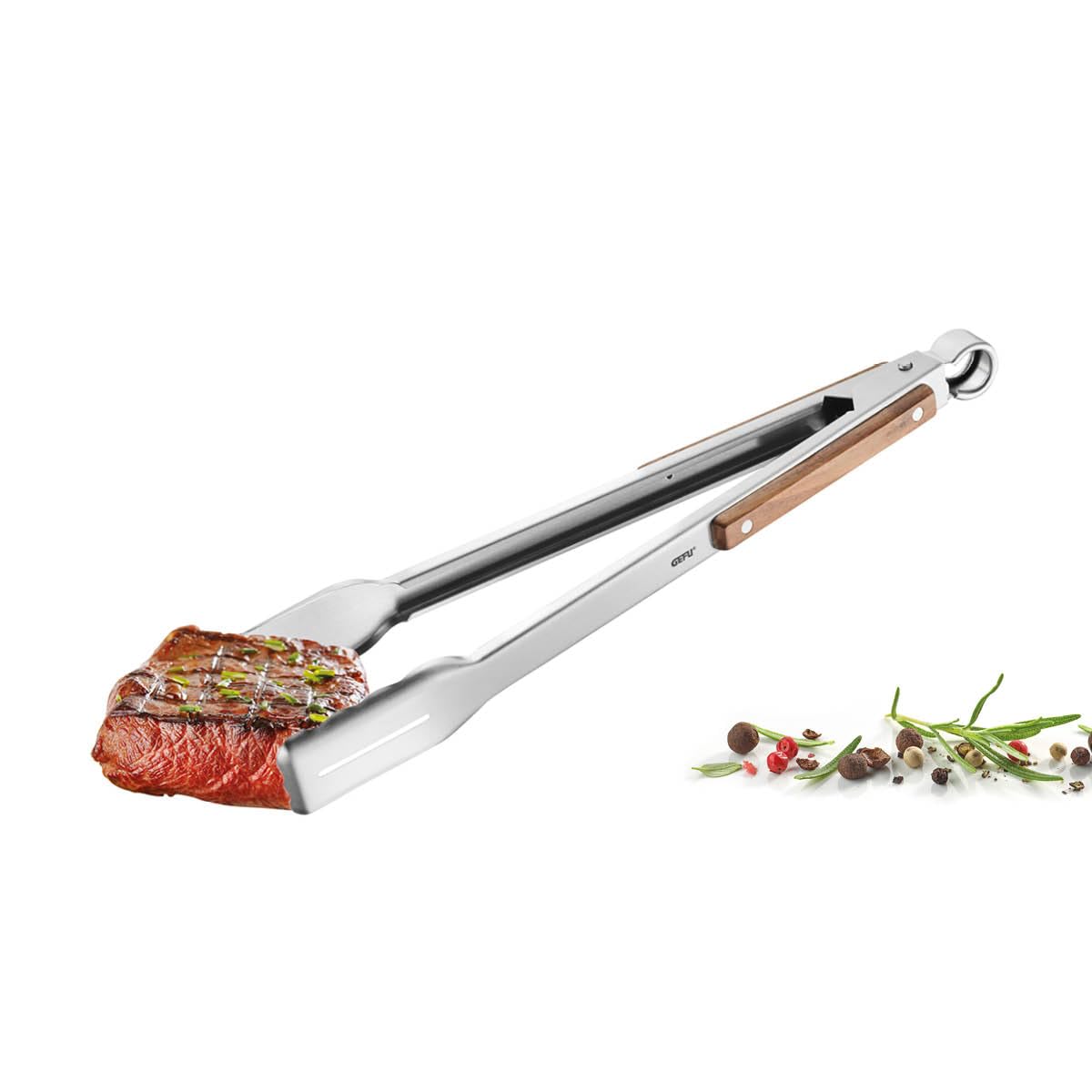 gefu-grillzange-bbq-edelstahl-grillzange-42-5-cm-mit-antirutsch-griff-fettablauf image 8