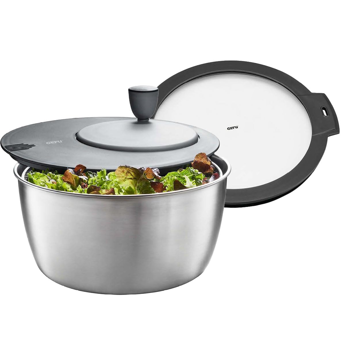 gefu-salatschleuder-mit-frischhaltedeckel-4l-kunststoff-kurbelantrieb-schwarz-gr image 8