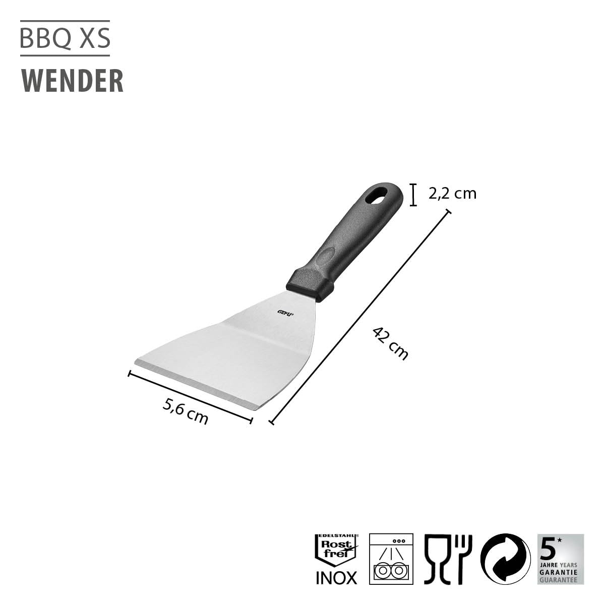 gefu-wender-bbq-xs-schmaler-edelstahl-plancha-wender-ergonomisch-sp-lmaschinenge image 2