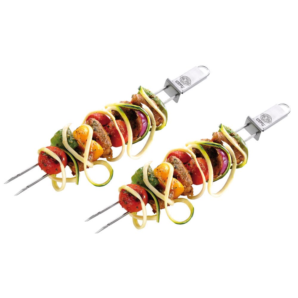 gefu-twinco-schaschlik-spie-e-2er-set-32-cm-edelstahl-doppelspie-e-mit-abschiebe image 2