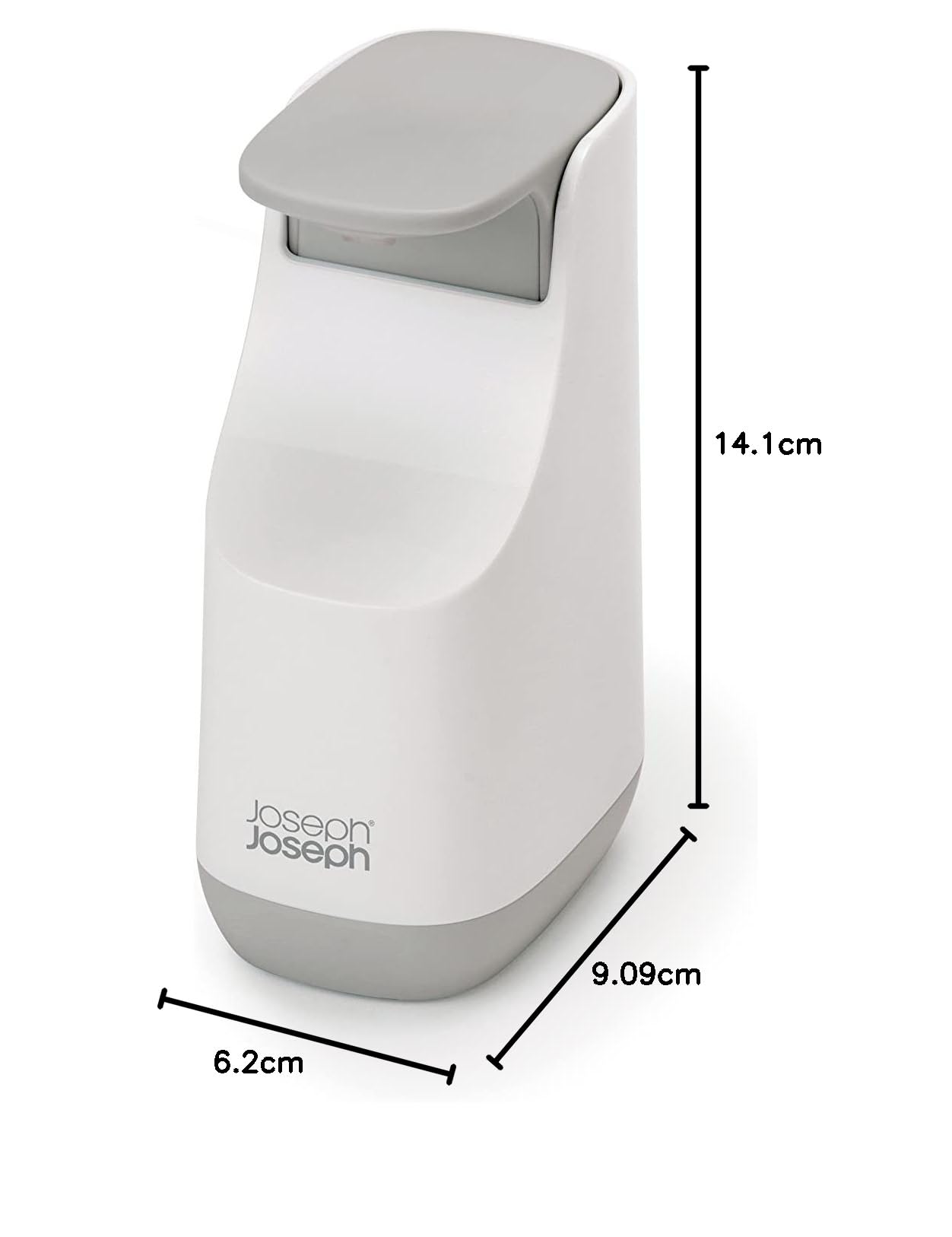 joseph-joseph-bathroom-slim-kompakter-seifenspender-nachf-llbar-350-ml-wei-grau image 6