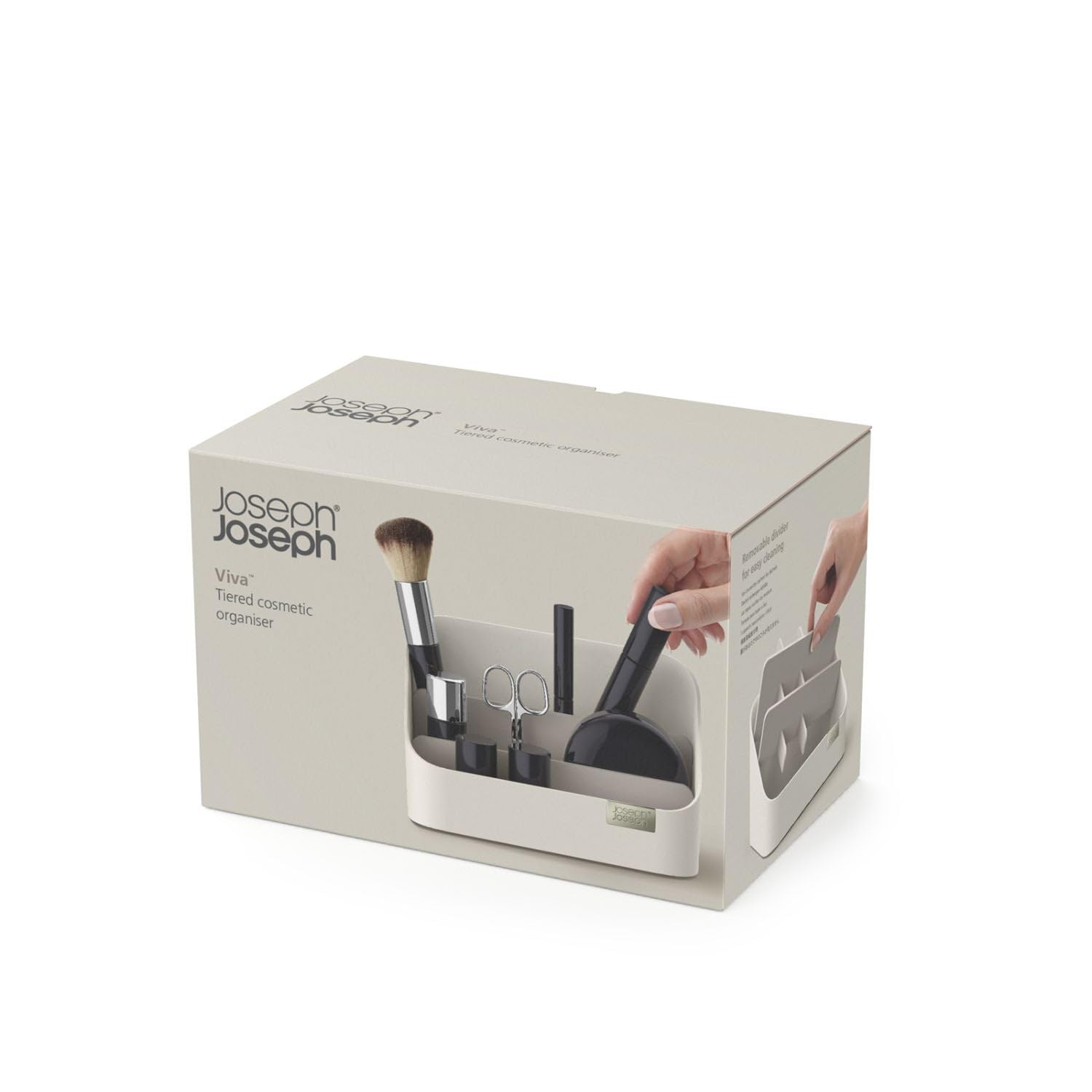 joseph-joseph-tiered-beauty-make-up-kosmetik-organizer-mit-trennw-nden-hellrosa image 4