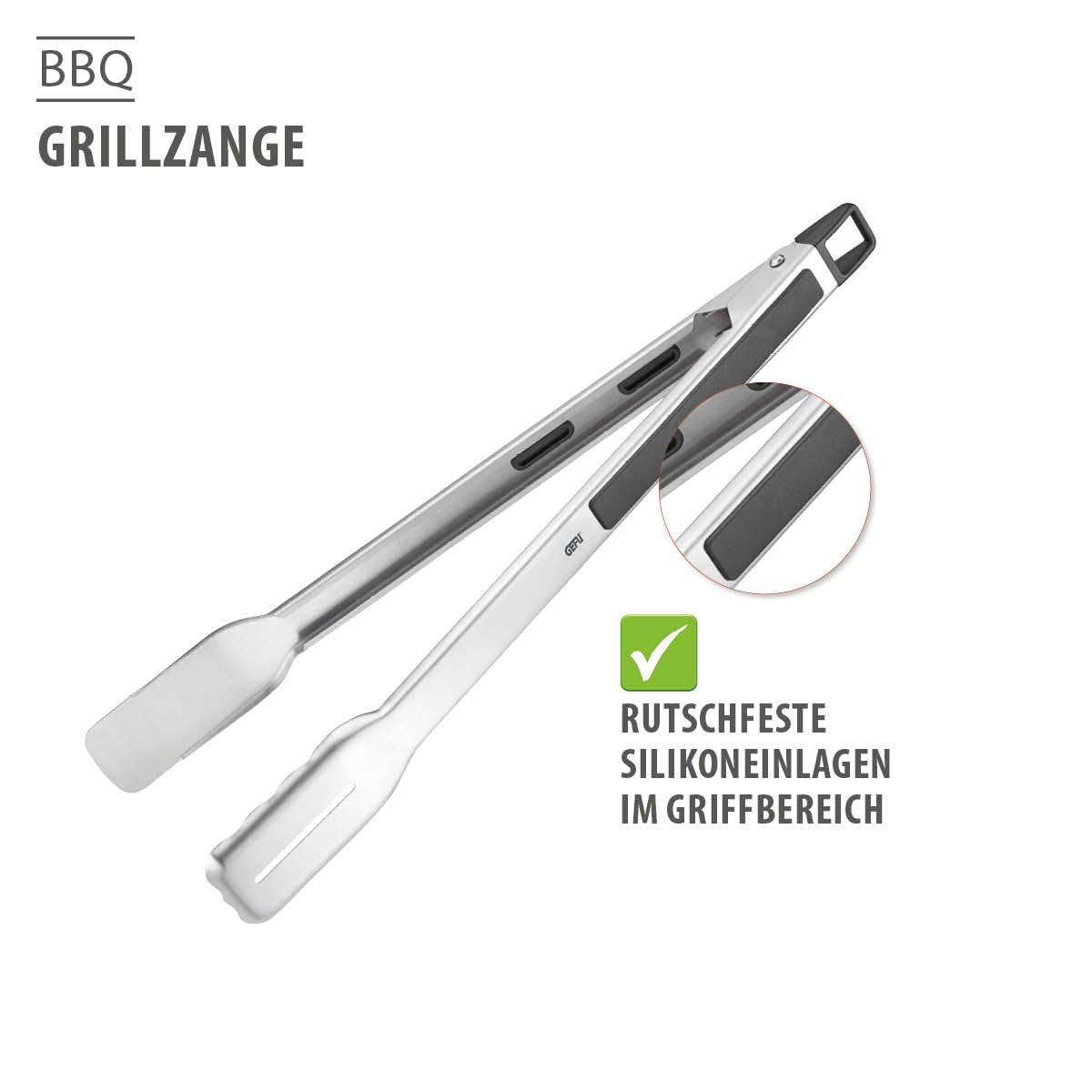 gefu-grillzange-bbq-edelstahl-grillzange-42-5-cm-mit-antirutsch-griff-fettablauf image 4