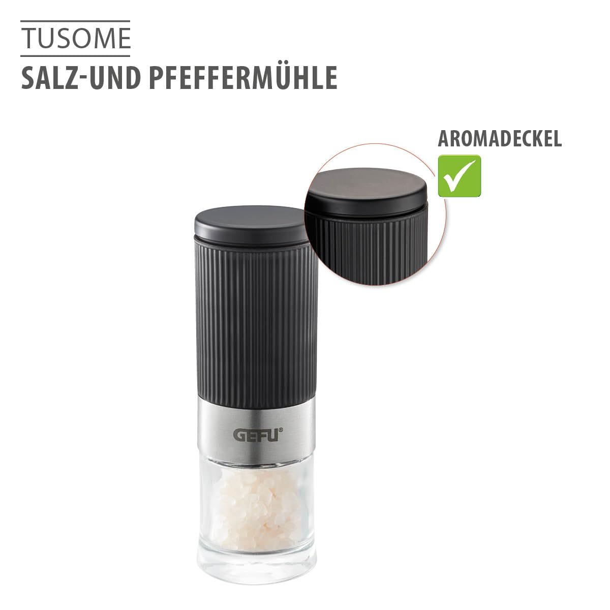 gefu-salz-pfefferm-hlen-set-tusome-2er-set-mit-aromadeckeln-und-menage image 5
