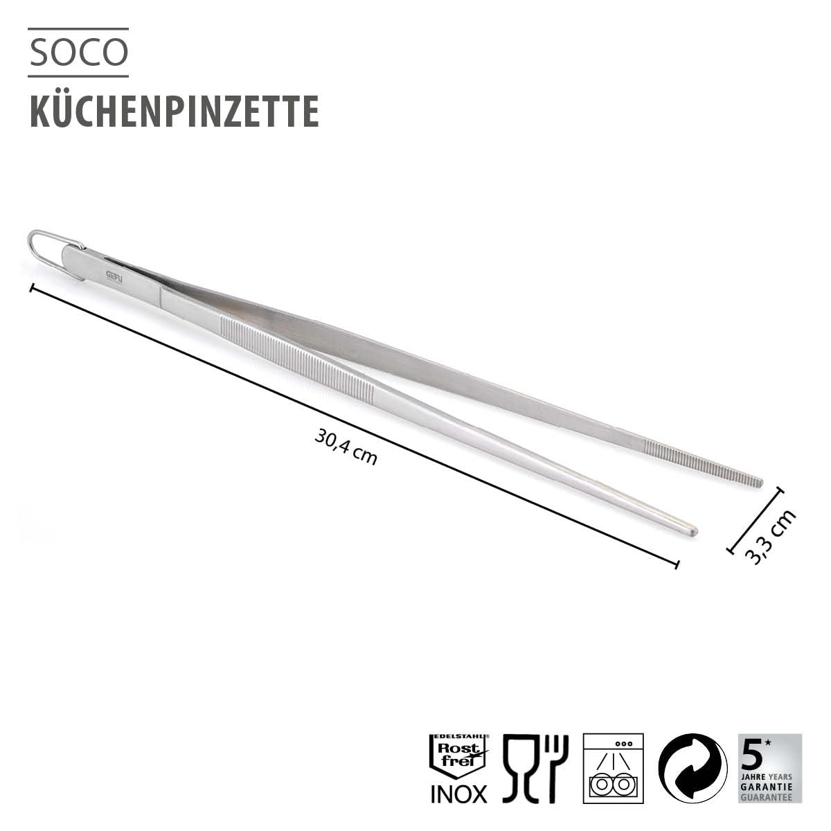gefu-k-chenpinzette-soco-30-cm-edelstahl-kochpinzette-mit-geriffelter-spitze-und image 2