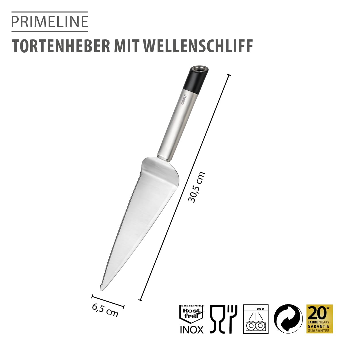 gefu-primeline-tortenheber-mit-wellenschliff-aus-edelstahl image 2