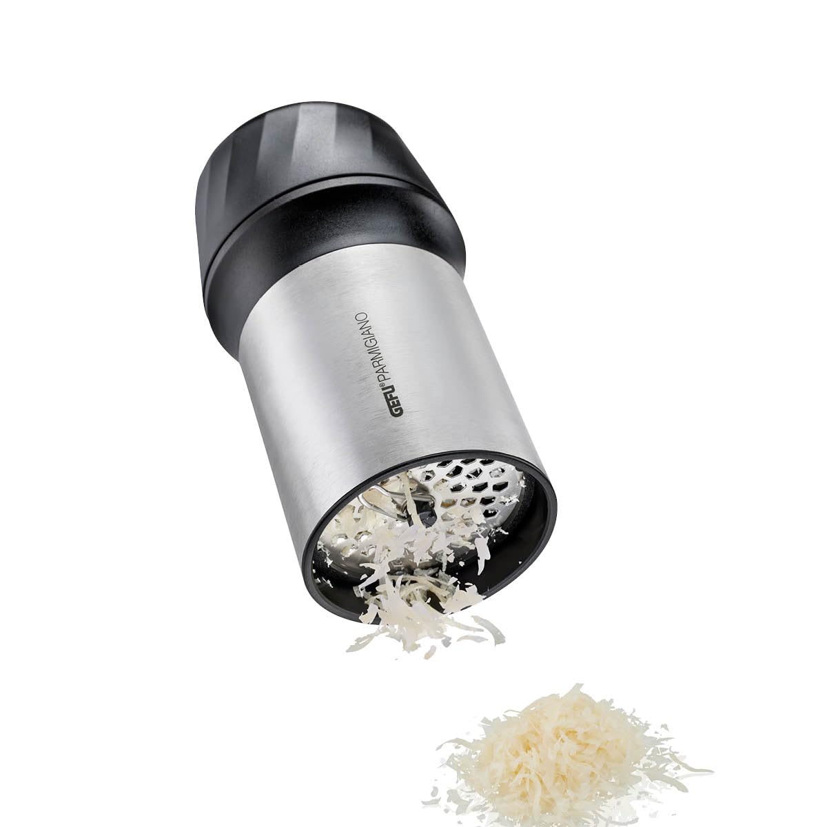 gefu-parmesanreibe-mit-2-laser-cut-reibscheiben-f-r-hartk-se-schokolade-und-n-ss image 1