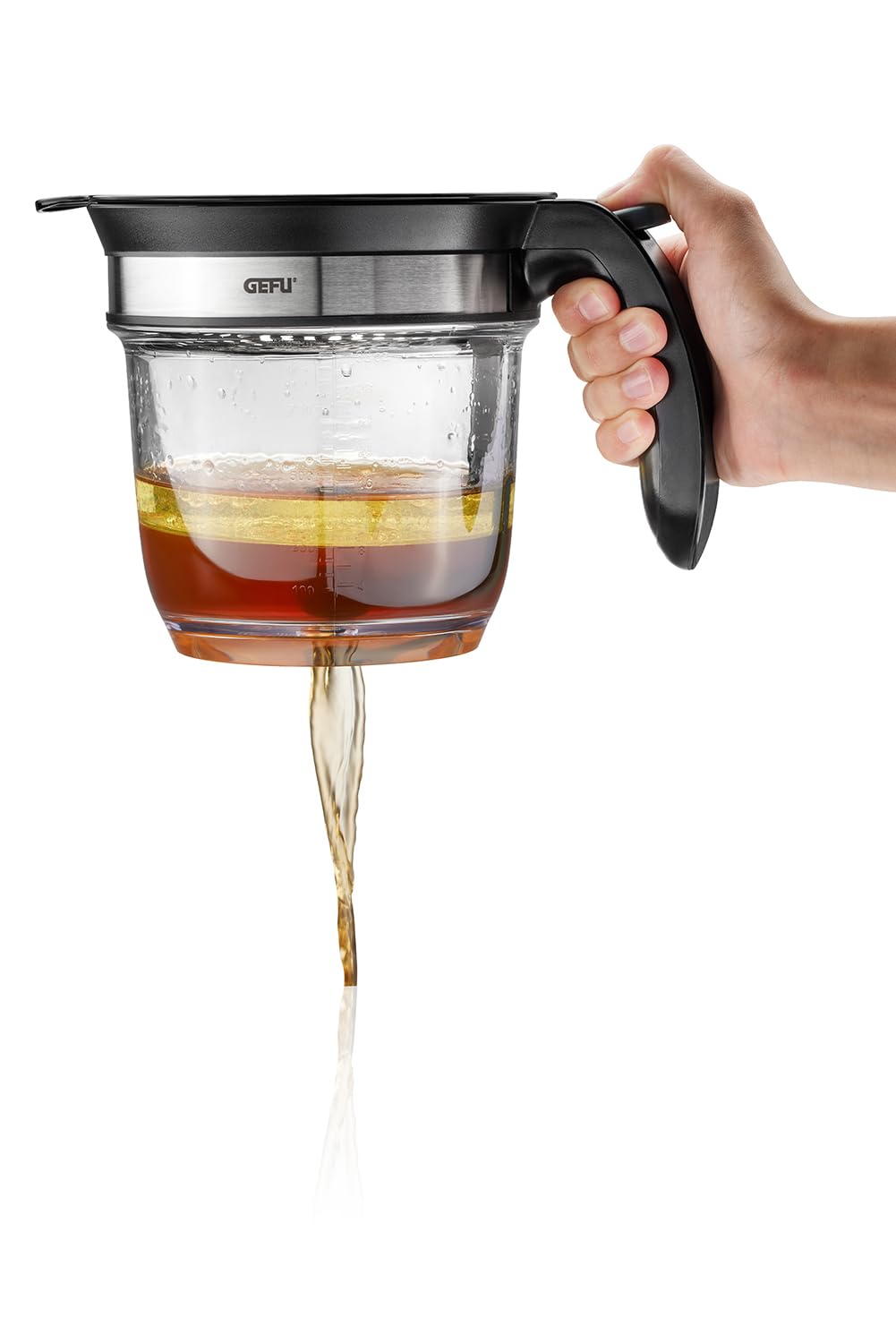 gefu-fett-trennkanne-fluido-1000-ml-mit-auslasshebel-siebeinsatz-hitzebest-ndig image 4