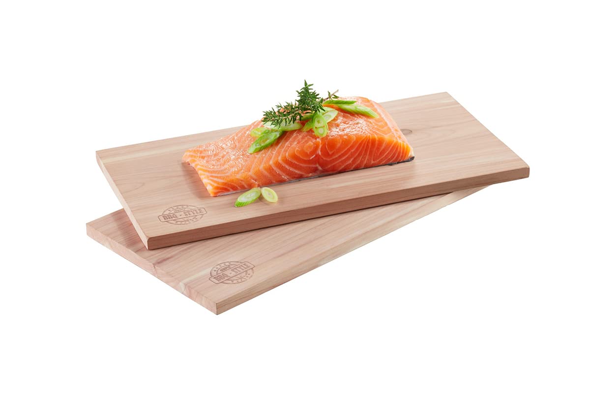 gefu-zedernholz-grillbretter-bbq-2er-set-echtes-raucharoma-f-r-fisch-fleisch-gem image 1