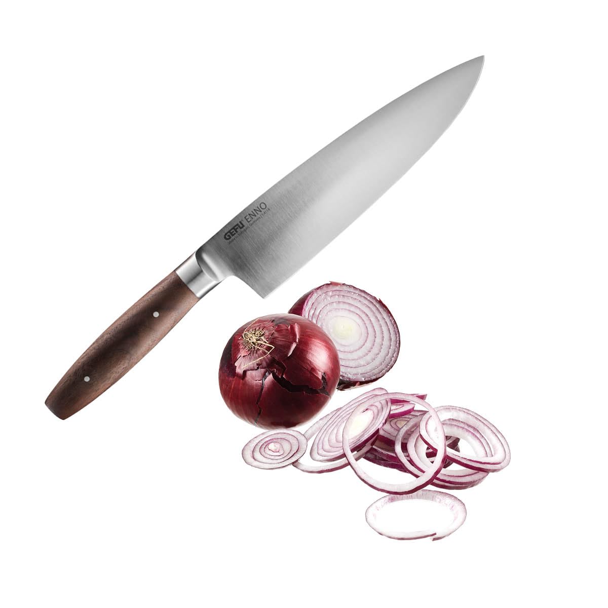 gefu-kochmesser-enno-20-cm-solinger-klinge-handgeschliffen-walnussholzgriff-made image 1