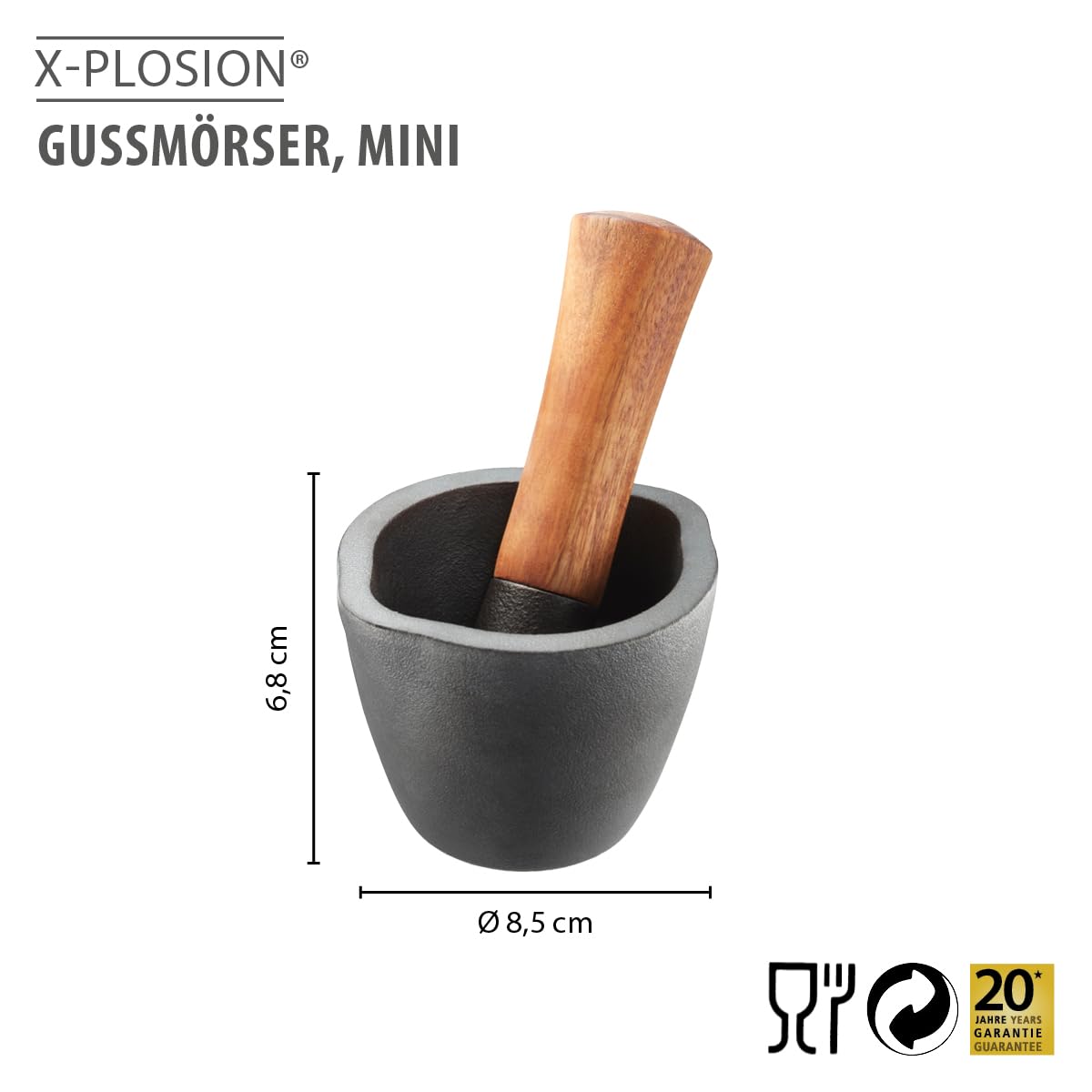 gefu-x-plosion-mini-gussm-rser-massives-gusseisen-mit-akazienholzst-el-kompakt image 2