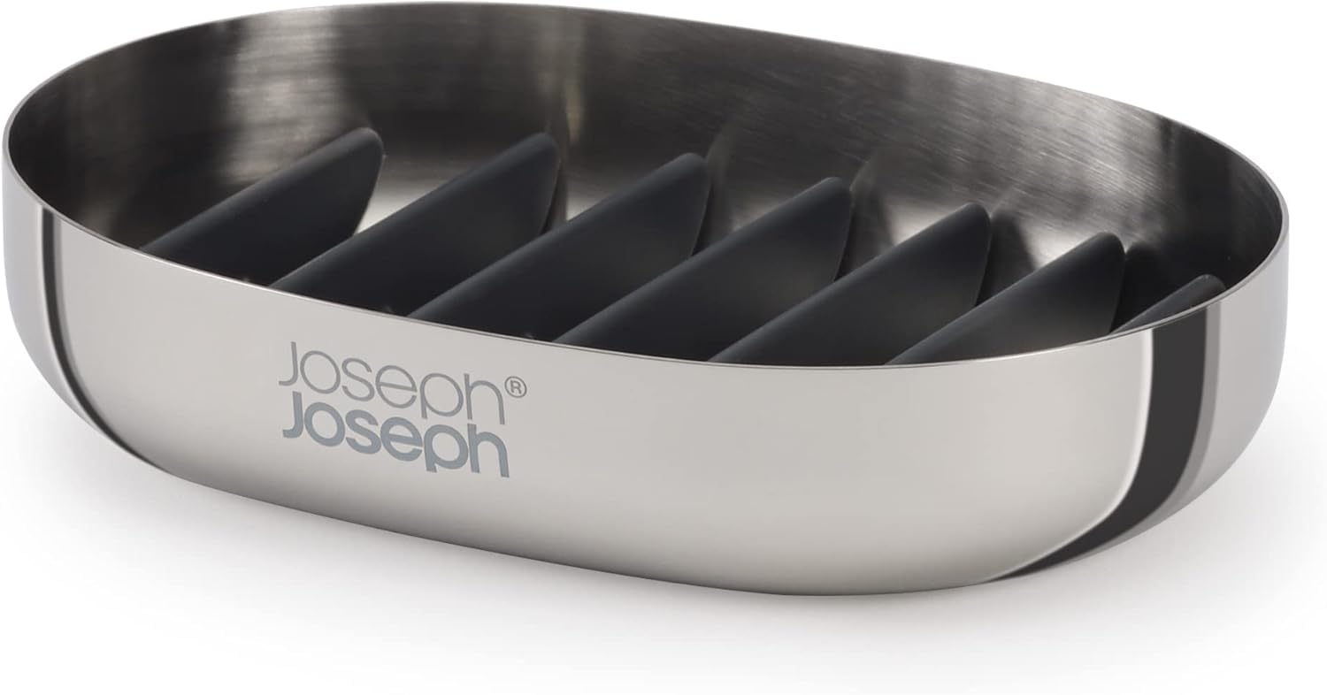 joseph-joseph-easystore-luxe-seifenschalenhalter-aus-edelstahl-mit-abtropfgestel image 2
