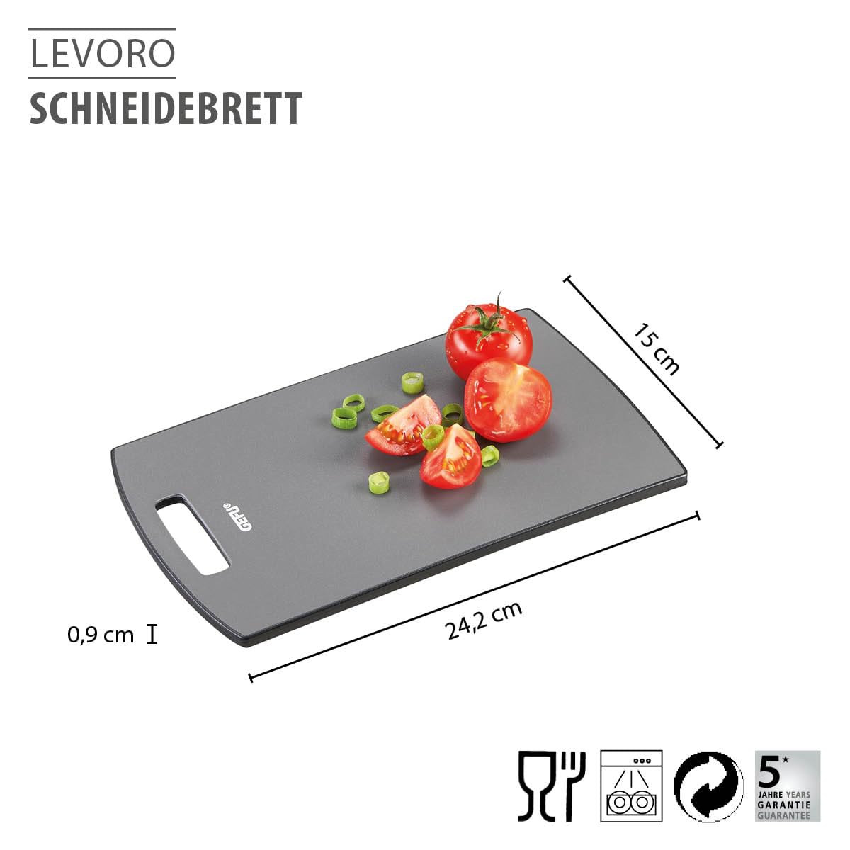 gefu-levoro-schneidebrett-antimikrobiell-sp-lmaschinengeeignet-kunststoff-klein- image 2