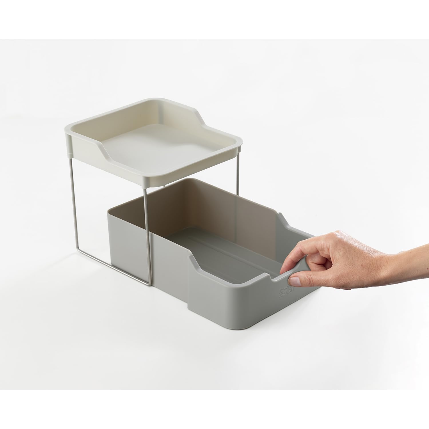 joseph-joseph-duo-2-stufiger-schrankorganisator-mit-schublade-grau image 3