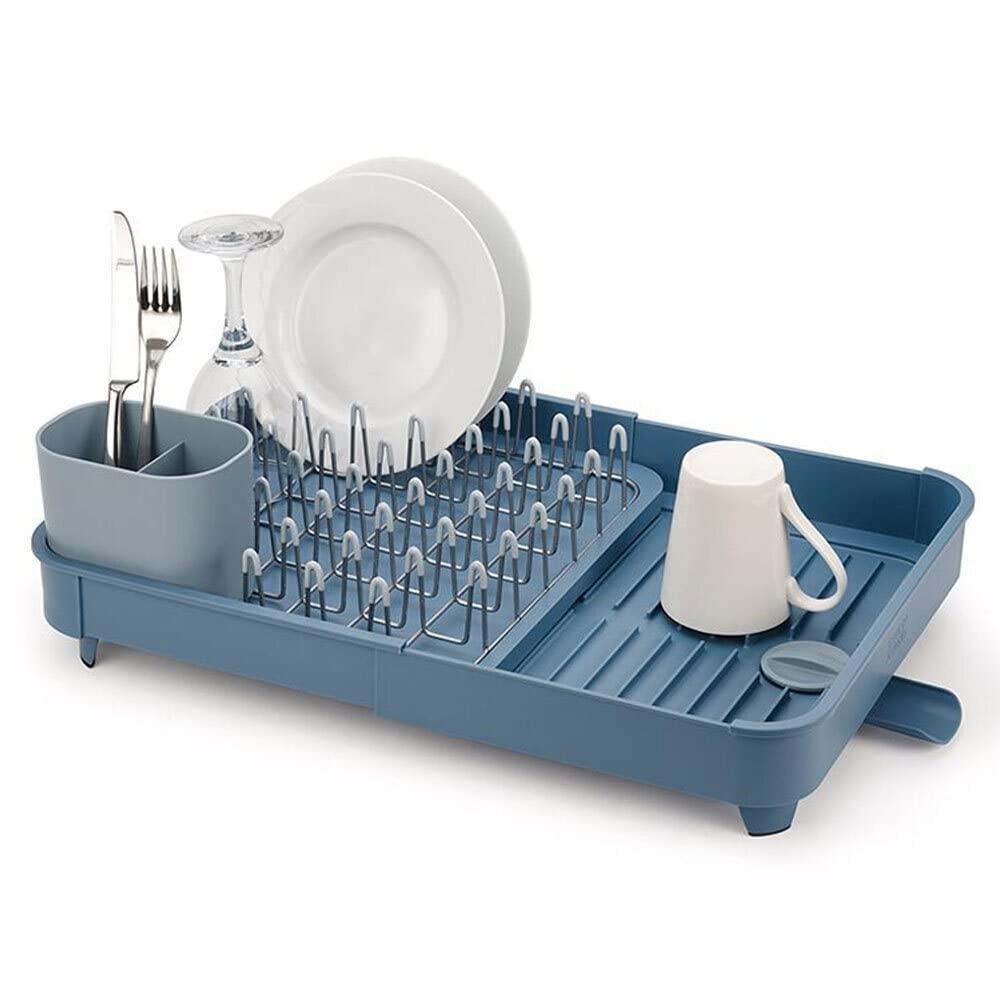 joseph-joseph-extend-ausziehbares-abtropfgestell-mit-besteckhalter-grau-platzspa image 6