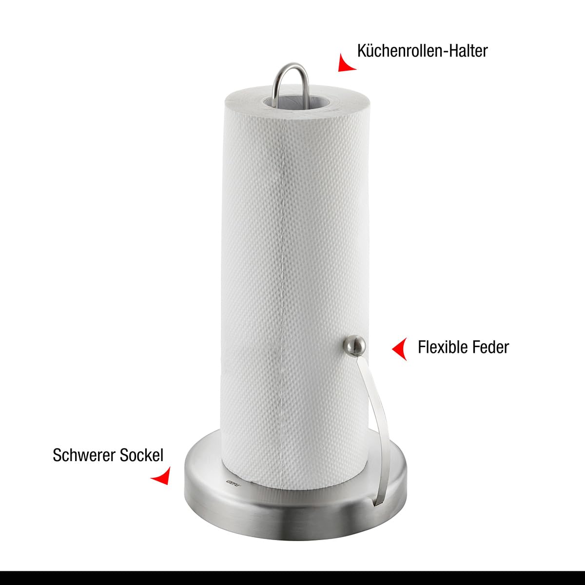 gefu-k-chenrollenhalter-spenso-edelstahl-mit-haltefeder image 2