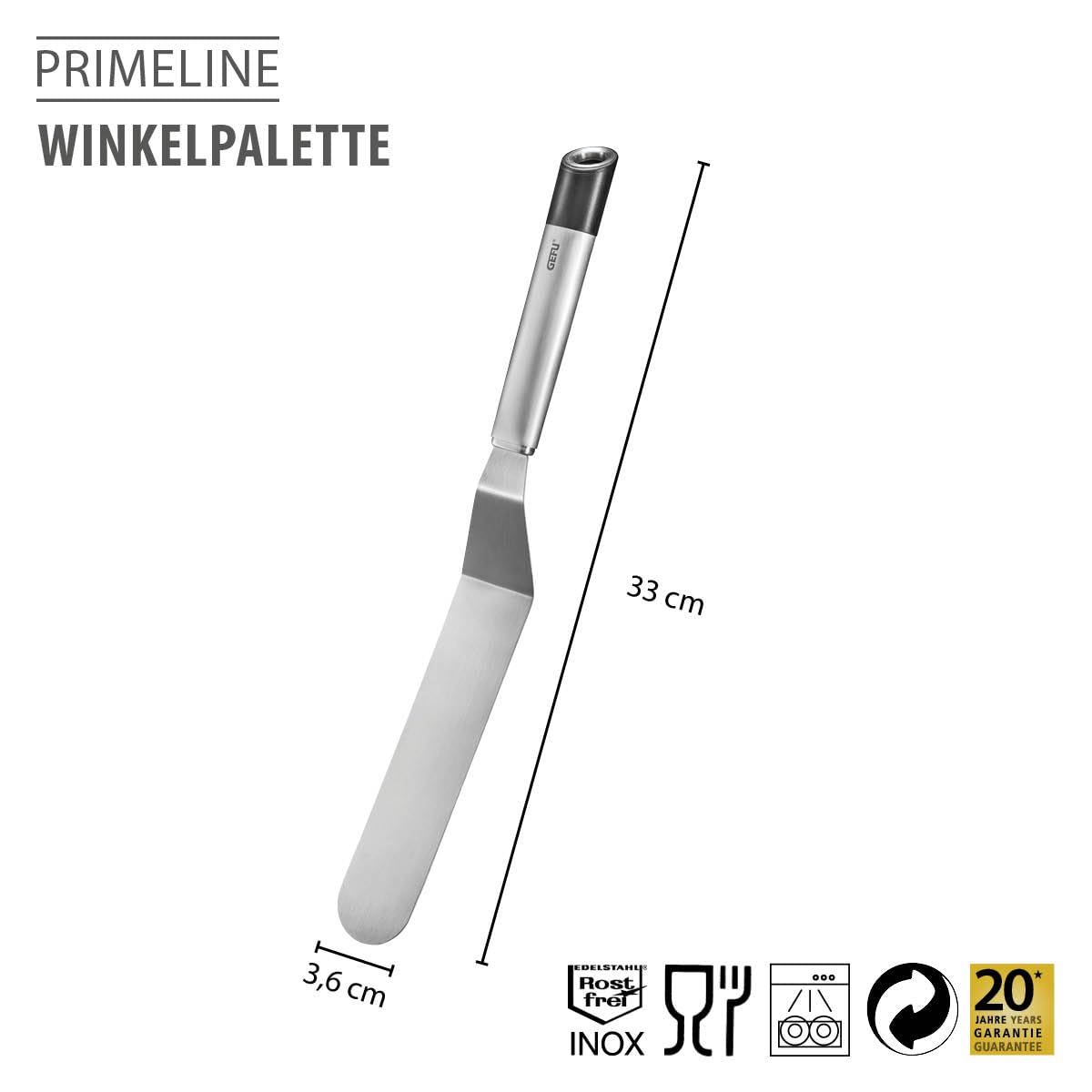 gefu-primeline-winkelpalette-15-cm-edelstahl-backhelfer-mit-ergonomischem-griff- image 2