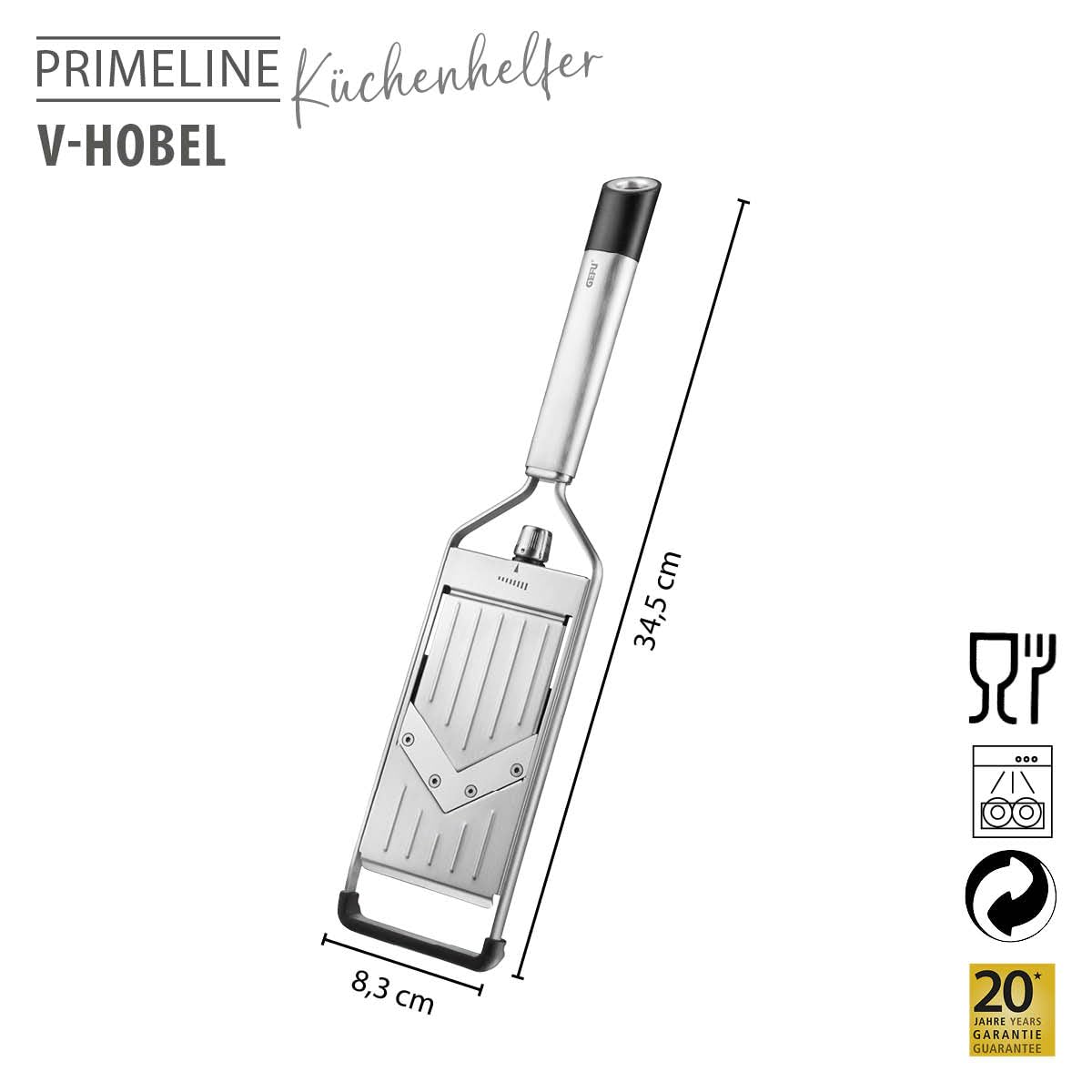 gefu-v-hobel-primeline-stufenlos-einstellbar-0-5-mm-ultrascharfe-v-klinge-antiru image 2