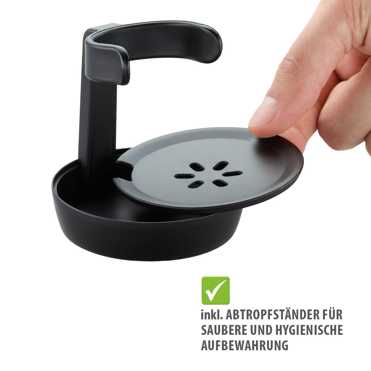 gefu-swift-sp-lmittelb-rste-mit-integriertem-spender-und-abtropfst-nder-nylonbor image 4