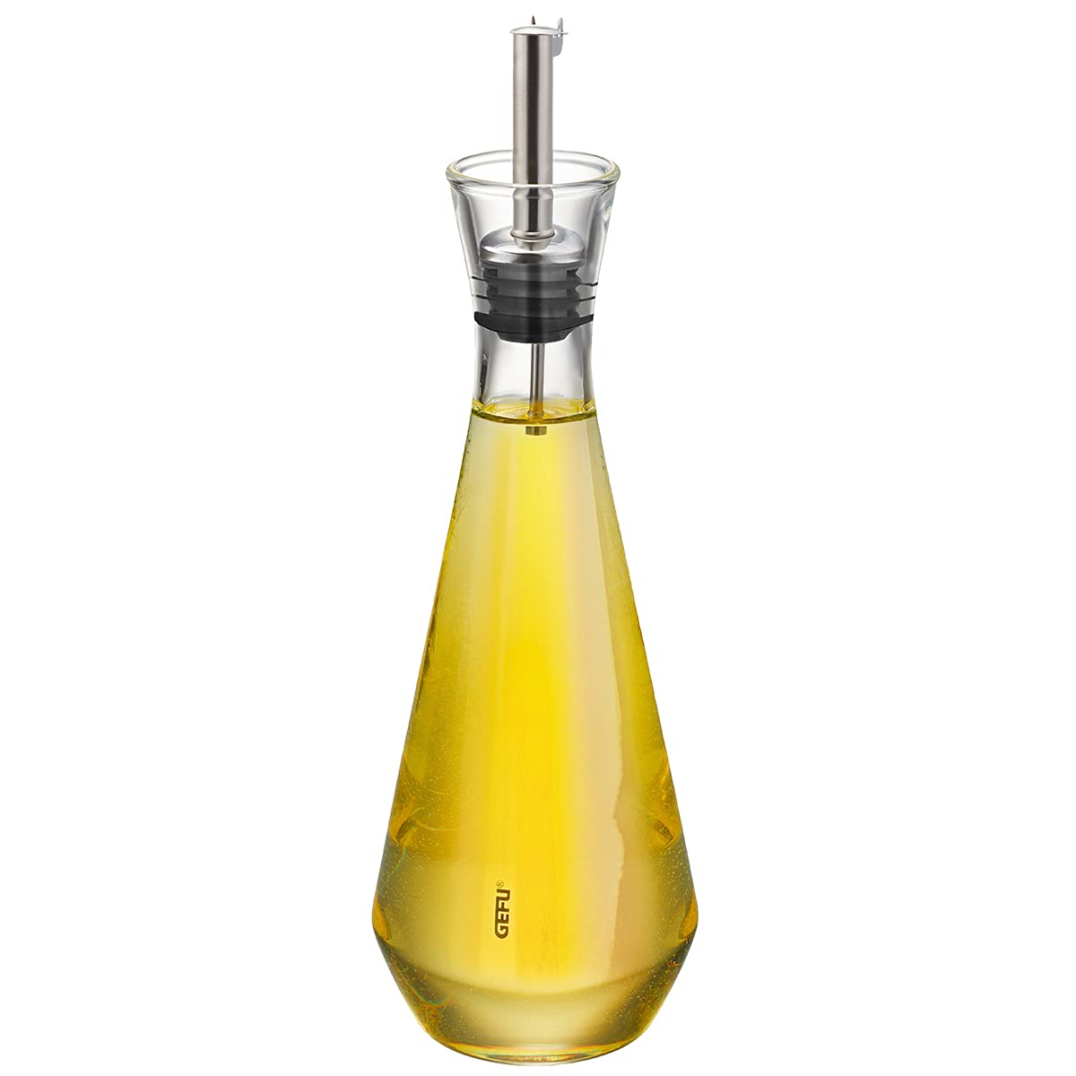 gefu-essig-l-spender-x-plosion-250-ml-kristallglas-mit-tropfsicherem-edelstahlau image 1