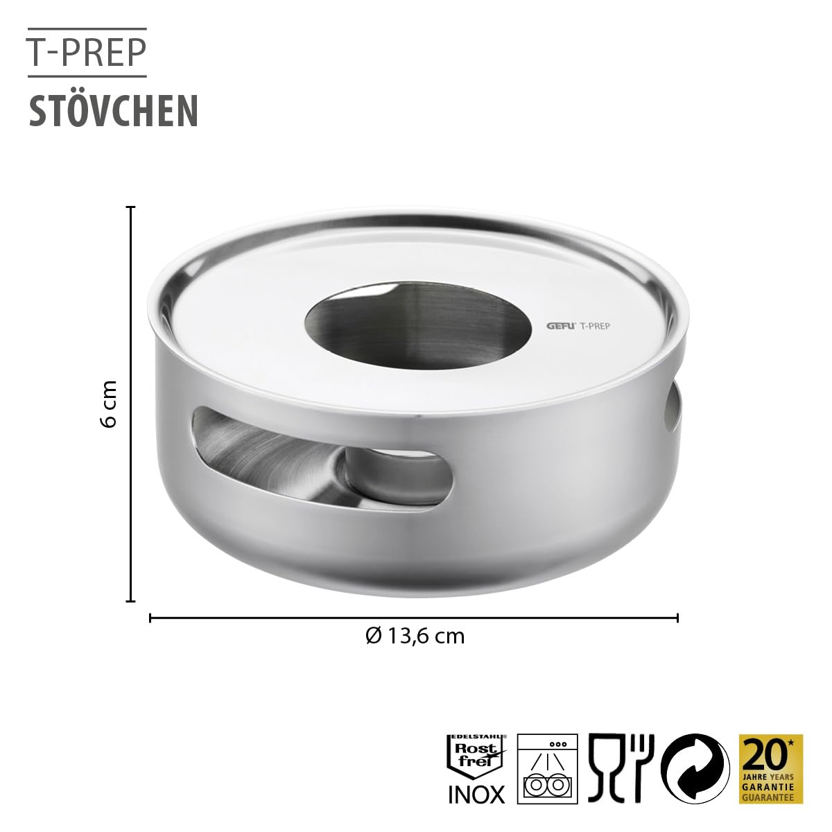 gefu-st-vchen-t-prep-edelstahl-teew-rmer-f-r-tee-kaffee-speisen-teelichtbetrieb image 2