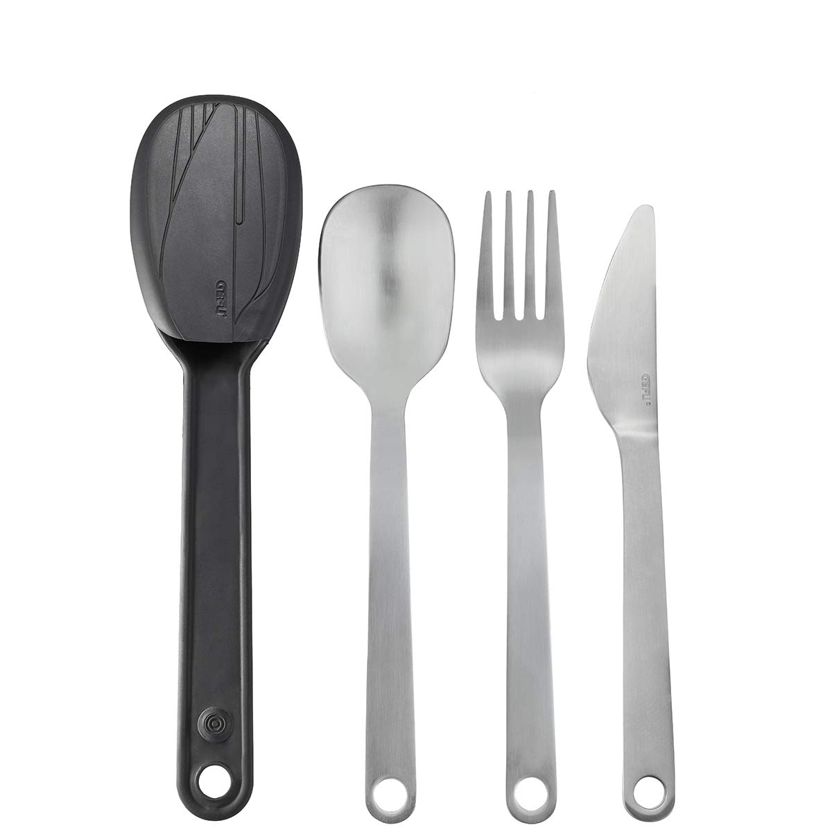 gefu-move-4-teiliges-edelstahl-besteck-set-mit-filztasche-messer-gabel-l-ffel-na image 4