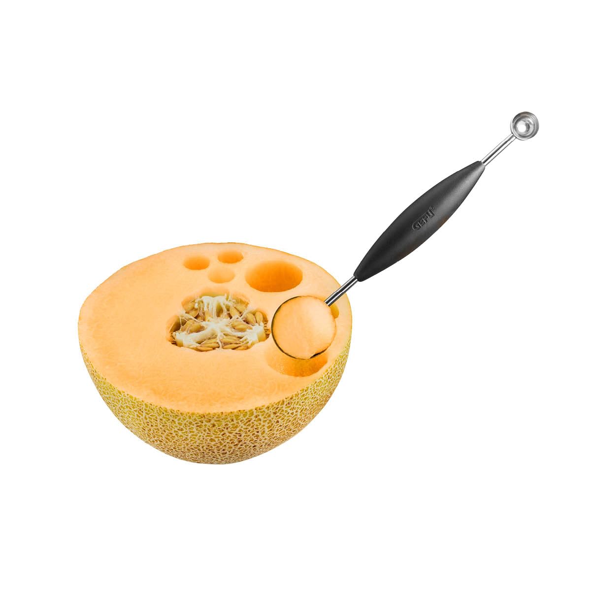 gefu-kugelausstecher-bolino-doppel-ausstecher-15-30-mm-edelstahl-mit-ergonomisch image 1