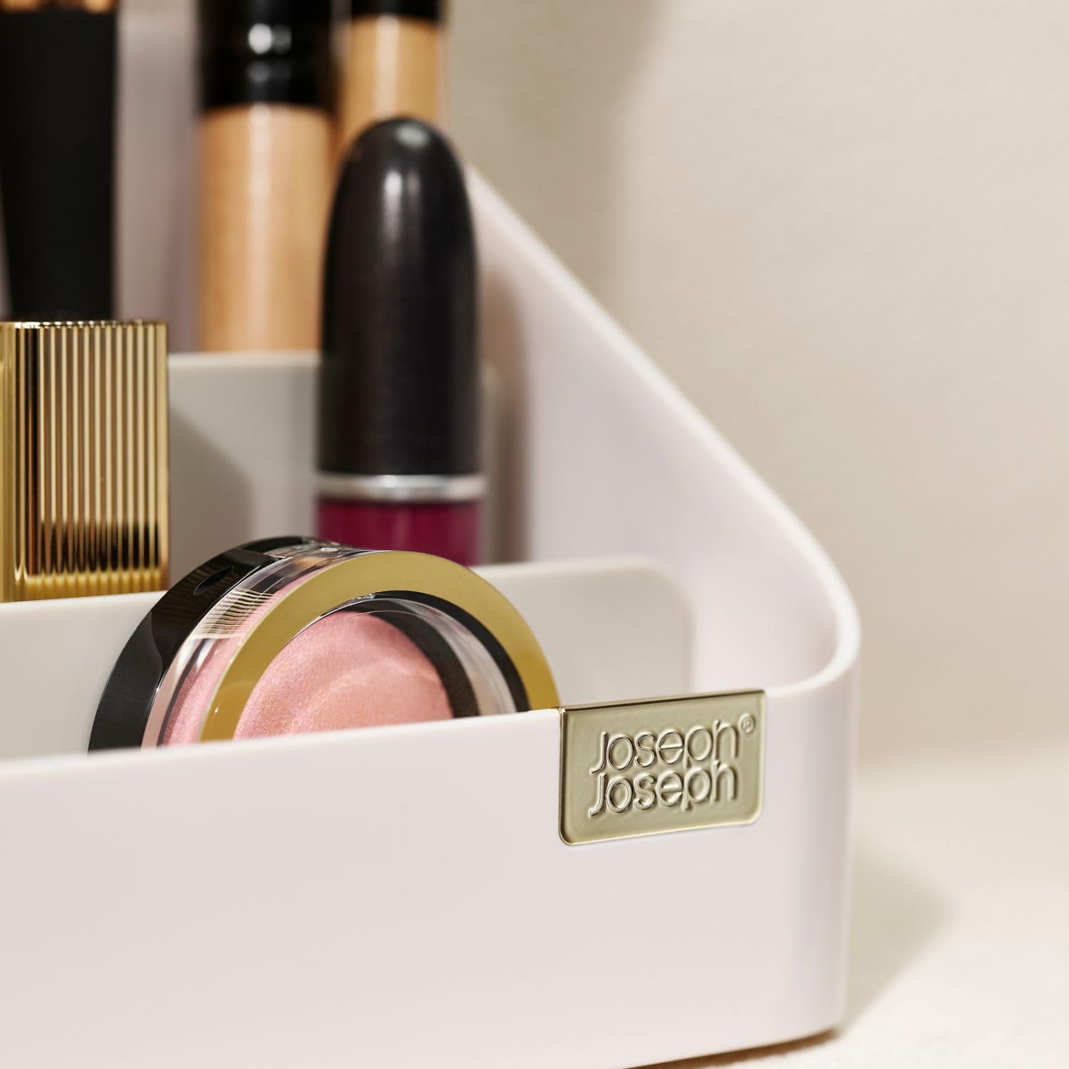 joseph-joseph-tiered-beauty-make-up-kosmetik-organizer-mit-trennw-nden-hellrosa image 7