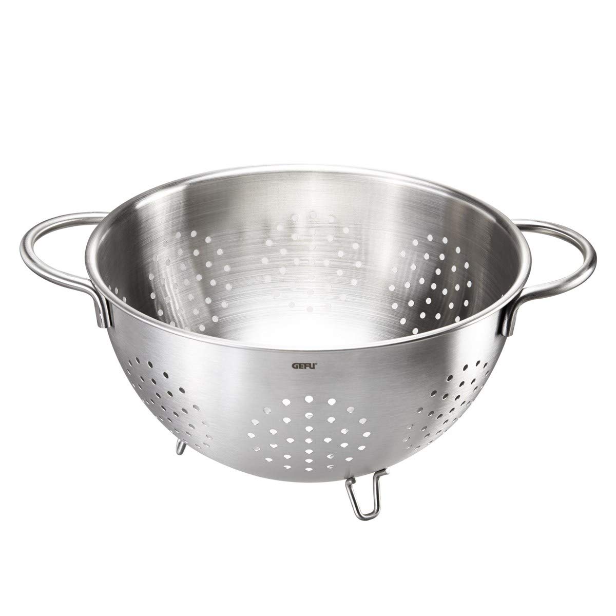 gefu-seiher-colino-24-cm-nudelsieb-aus-edelstahl-4-liter-mit-f-en-und-ergonomisc image 1
