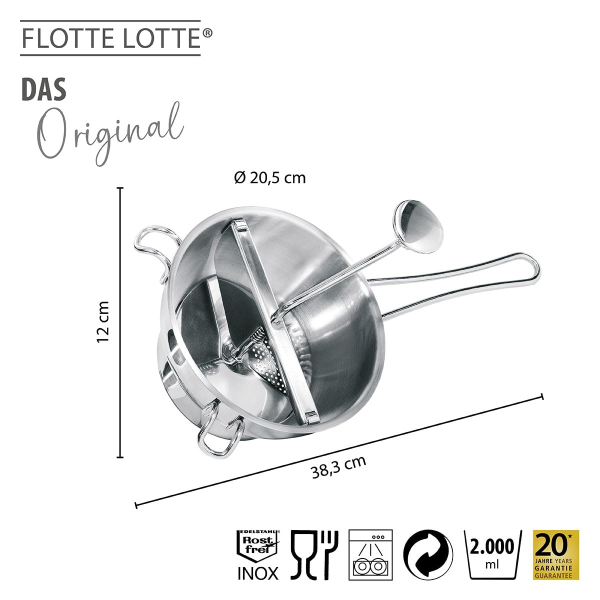 gefu-flotte-lotte-passierger-t-mit-2-lochscheiben-edelstahl-2-liter image 3
