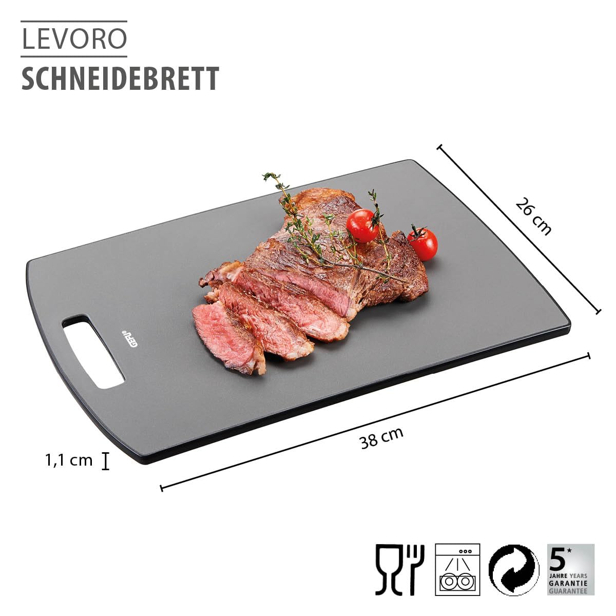gefu-levoro-schneidebrett-gro-38-x-26-cm-antimikrobiell-klingenschonend-rutschfe image 2