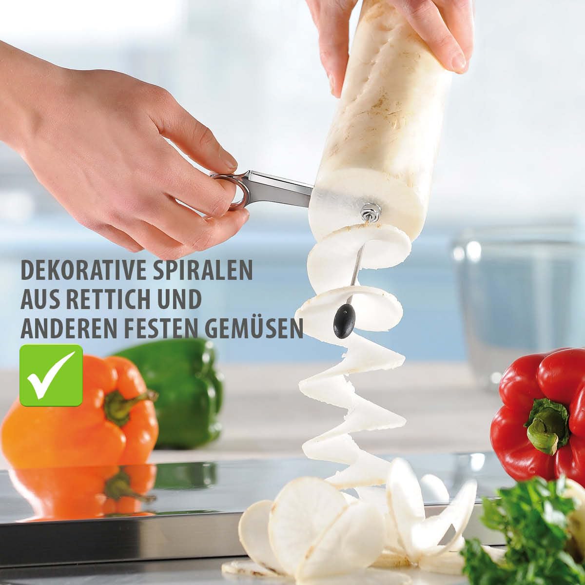 gefu-rettimo-rettichschneider-spiralschneider-aus-edelstahl-mit-haltestab-und-fi image 3