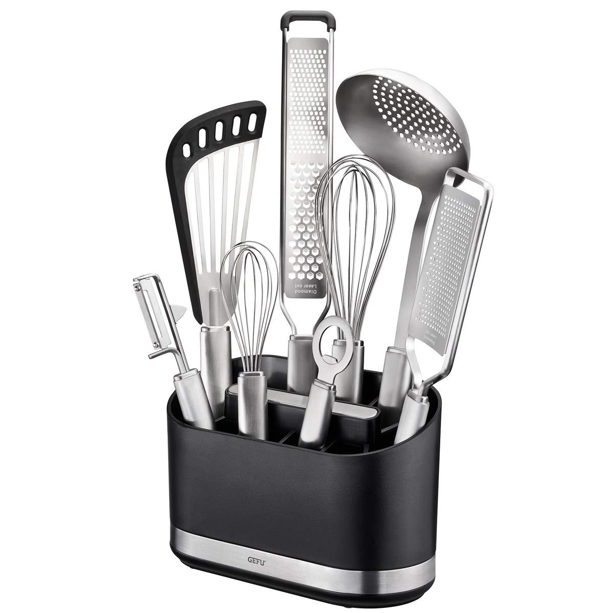 gefu-smartline-utensilienbeh-lter-mit-10-f-chern-beschwerter-boden-antirutschf-e image 1