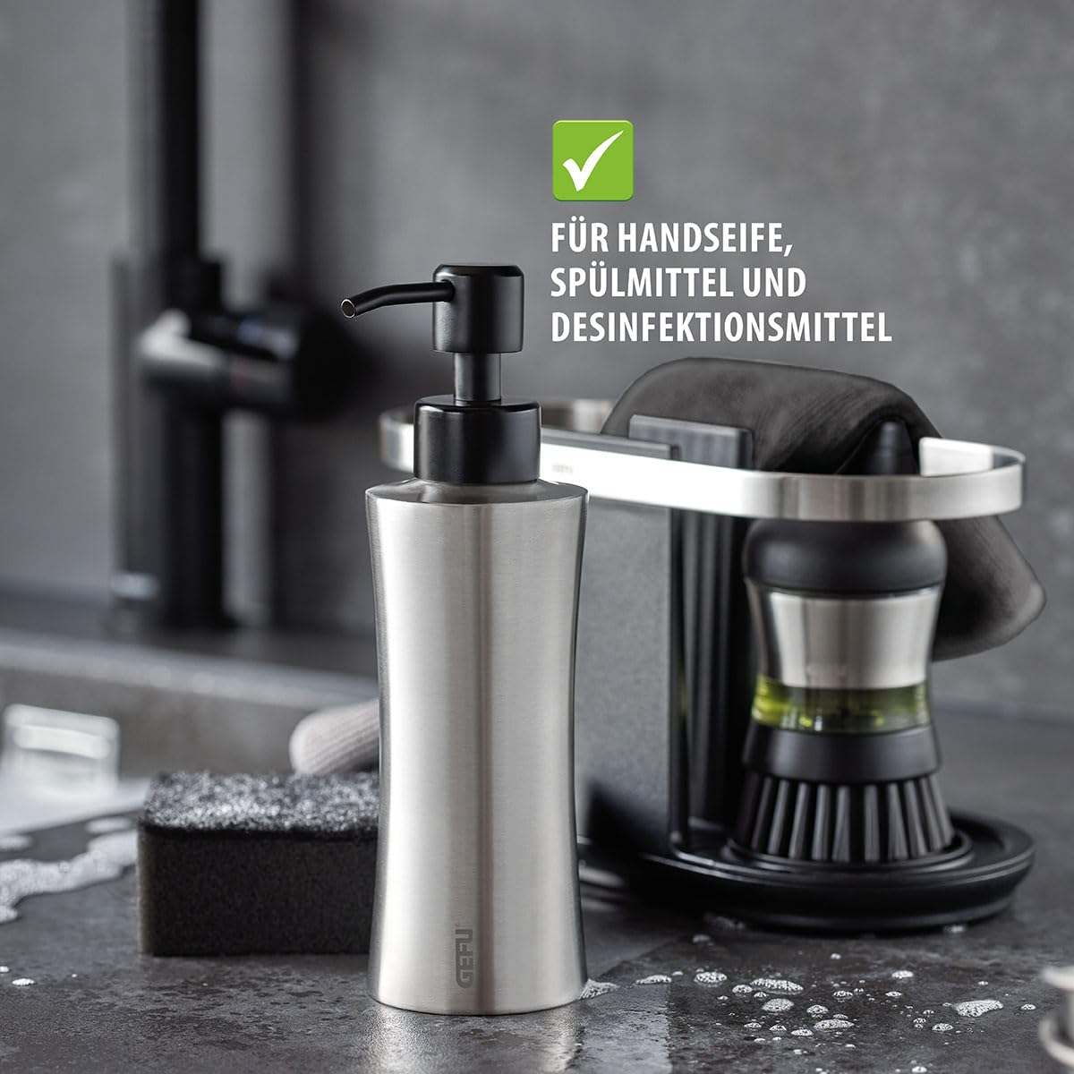 gefu-swift-dosierspender-edelstahl-nachf-llbarer-seifen-sp-lmittelspender-230-ml image 3