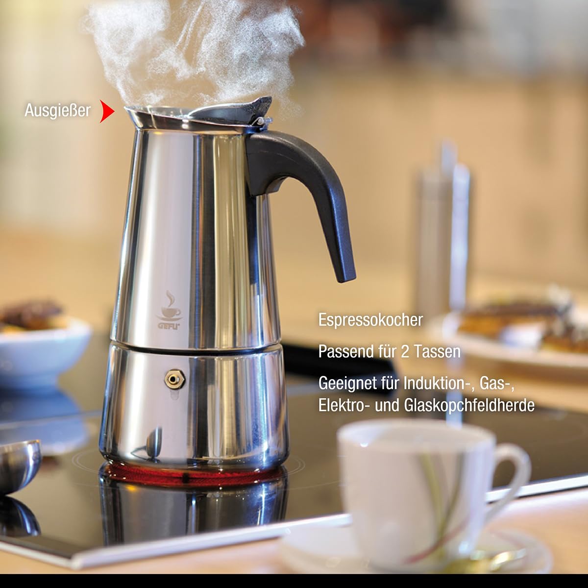 gefu-espressokocher-emilio-f-r-4-tassen-edelstahl-mokkakanne-f-r-alle-herdarten image 2