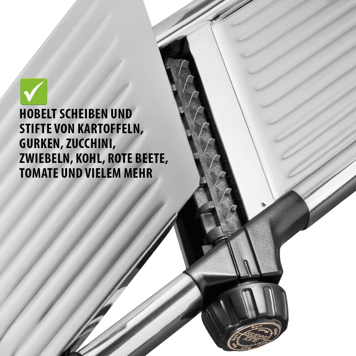 gefu-volari-gourmet-hobel-mit-verstellbarer-schnittst-rke-1-9-mm-edelstahlklinge image 6