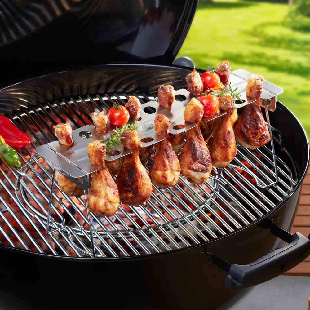 gefu-h-hnchenkeulen-halter-bbq-edelstahlgestell-f-r-12-keulen-oder-wings-faltbar image 2