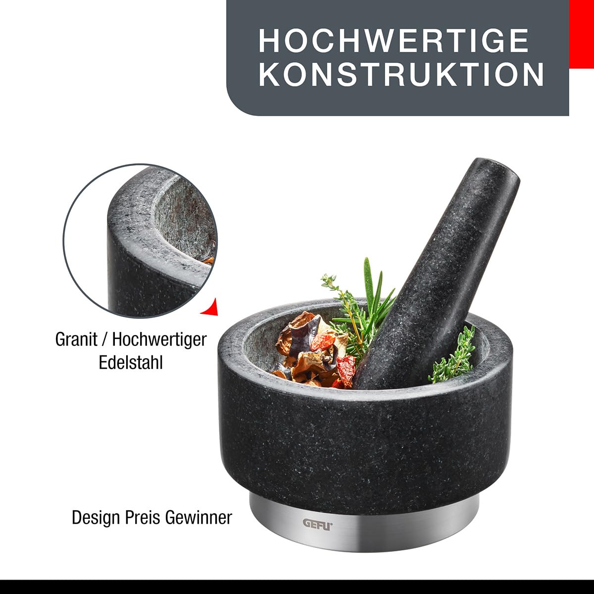 gefu-m-rser-x-plosion-granit-mit-edelstahl-sockel-massiver-st-el image 5