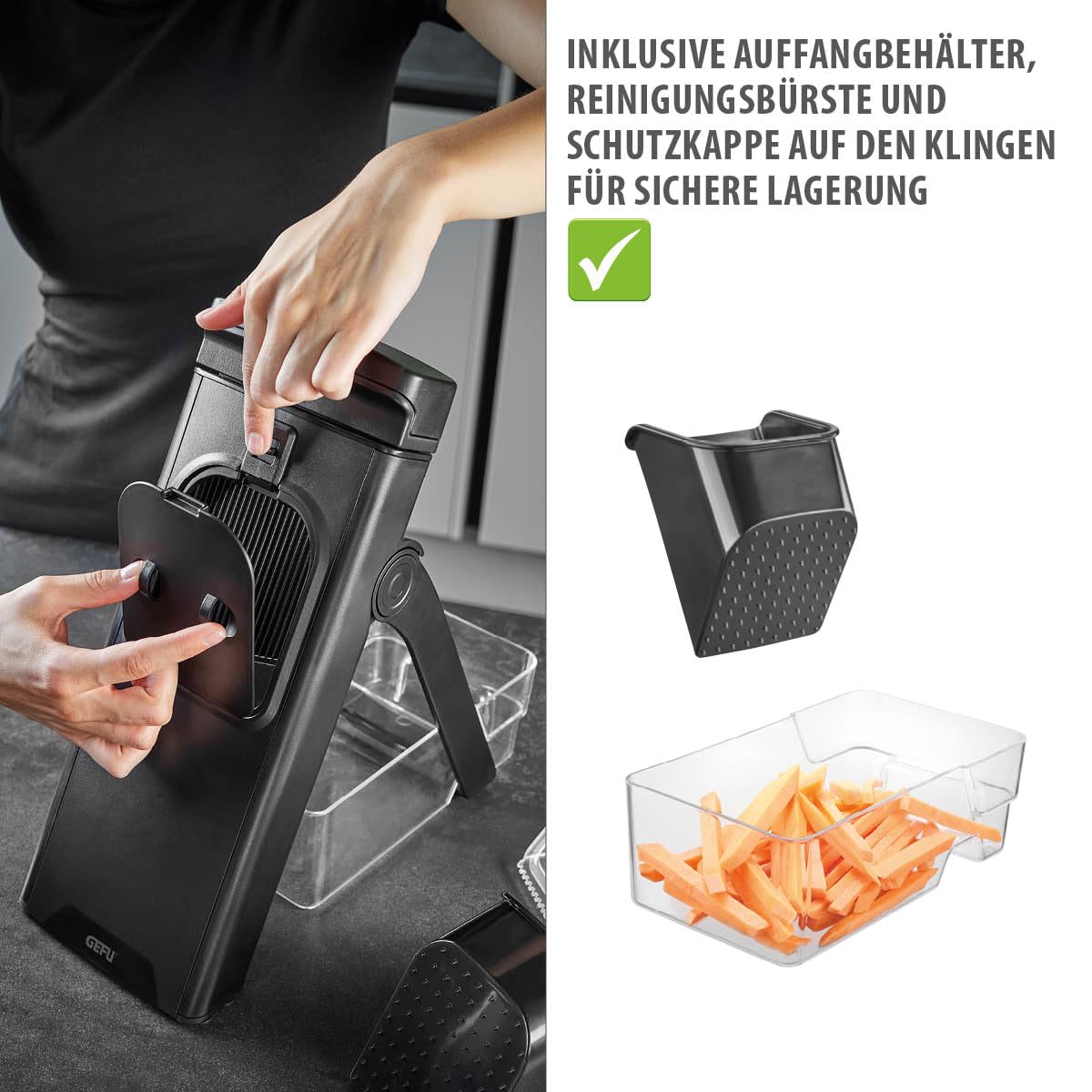 gefu-all-in-one-gem-sehobel-mit-3-schnittarten-auffangbeh-lter-und-saugnapf-stan image 7